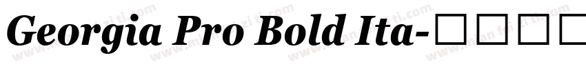 Georgia Pro Bold Ita字体转换